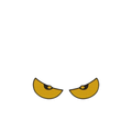 Monster Eyes Reflective Car Stickers - Yellow Yellow