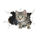 Kitten 3D Window Decal - White White