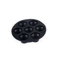 BPA Free Silicone Air Fryer, Oven, Microwave Cake, Cupcake, Egg bites, Pan - Black Black