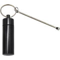 Aluminum Snuff Bottle with Attached Spoon - Black Black