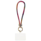 Rhinestone Adorned Phone Lanyard - Gold