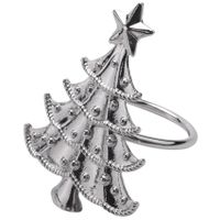 Napkin Ring - Xmas Tree - Silver Silver