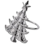 Napkin Ring - Xmas Tree - Silver Silver