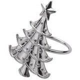 Napkin Ring - Xmas Tree - Silver Silver