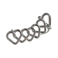Heart Design Ear Climber. Silver - Silver Silver