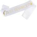 Just Divorced Party Sash - White White