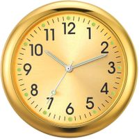 Car self adhesive Analog clock - Gold Gold