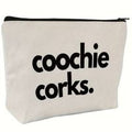 Funny Tampon And Sanitary Pad Bag- Coochie Corks - White White