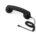 Retro Telephone Handset Receivers Headphones, USB-C with Answer Button - Black Black