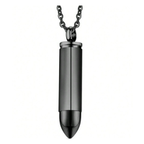 1-piece Urn Necklace For Ashes For Men And Women - Black Black