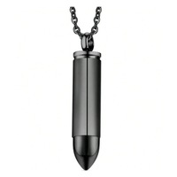 1-piece Urn Necklace For Ashes For Men And Women - Black Black
