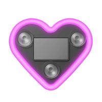 Solar-Powered Heart Shaped LED Neon Car Window Light - Pink Pink