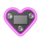 Solar-Powered Heart Shaped LED Neon Car Window Light - Pink Pink