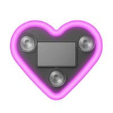 Solar-Powered Heart Shaped LED Neon Car Window Light - Pink Pink
