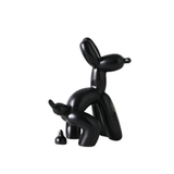 Balloon Dog Poo Sculpture - Black Black