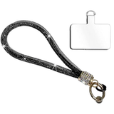 Rhinestone Adorned Phone Lanyard - Gold