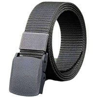 Travel Belt With Plastic Buckle Not detected by Metal Detector - Unisex - Black