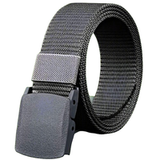 Travel Belt With Plastic Buckle Not detected by Metal Detector - Unisex - Black