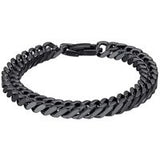 CABS-Chunky Cuban Link Bracelet - Black Black