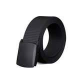 Travel Belt With Plastic Buckle Not detected by Metal Detector - Unisex - Black Black