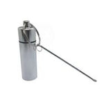 Aluminum Snuff Bottle with Attached Spoon - Black