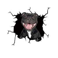 Staffordshire 3D Car Sticker Decal - Black Black