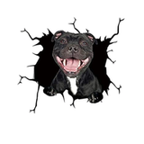 Staffordshire 3D Car Sticker Decal - Black Black