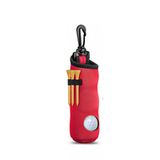 Golf Ball and Tee Pouch - Red Red