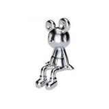 2 Piece Cartoon-Style Sitting Figurines - Gold