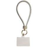 Rhinestone Adorned Phone Lanyard - Gold Gold