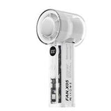 Transparent Mecha Ice Cooling Pad Fan High Speed Handheld Digital Display - White White