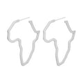 Africa Shaped Earrings - Gold