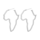 Africa Shaped Earrings - Gold