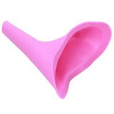 Female Portable Outdoor Travel Silicone Urination Funnel - Pink Pink