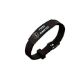Identification Bracelet- Medical Alert - Type2 Diabetes- Black Black