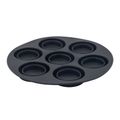Small BPA Free Silicone Air Fryer, Oven, Microwave Cake, Cupcake tray pan - Black Black