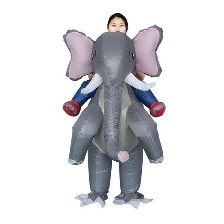 Inflatable Elephant Rider Costume for Adults Funny Outfit