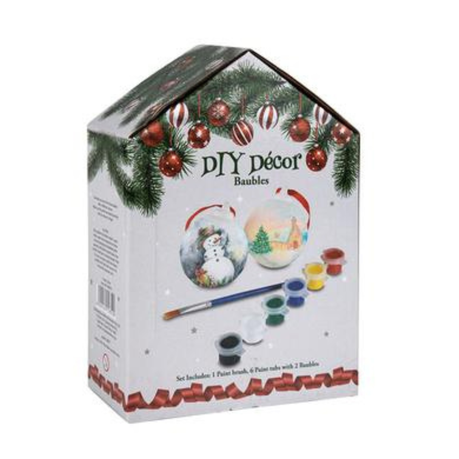 Christmas Tree Decorating Ornmanets Activity Baubles with Paints Gift Set