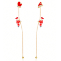 1 Pair Creative Climbing Santa Claus Earrings