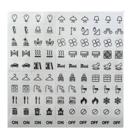 Switchplate Stickers, Adhesive-Free Switch Identification Stickers