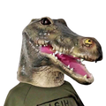 Crocodile Animal Head Full Head Latex Mask