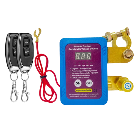 Battery Switch,12V/240A Wireles Cut-Off Switch,Mains Isolation Ware for Car