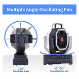 F6 - Portable Outdoor Oscillating LED & Remote Controlled Fan - Green