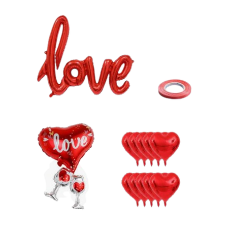 Valentines Day Love Balloons -10 Piece