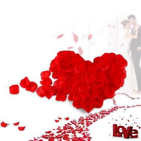 1000 Pieces Simulated Artificial Red Rose Petals Red