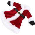 CABS - Santa coat wine bottle decor