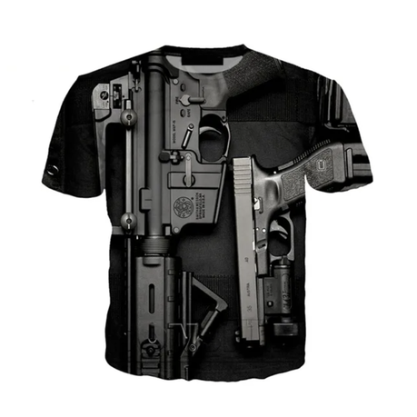 3D Armed Print T-Shirt