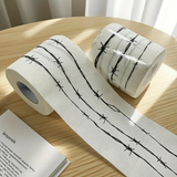 1 Roll Barbed wire Pattern Toilet Paper - one stripe