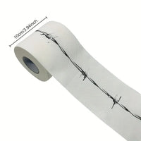 1 Roll Barbed wire Pattern Toilet Paper - one stripe