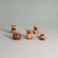 Cute Capybara Cartoon Shoe Charms - 5 Piece